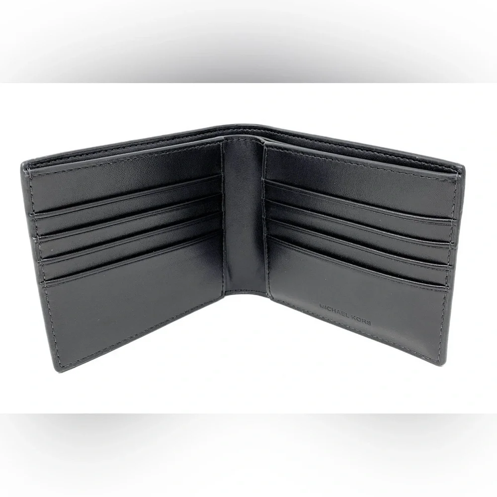 Michael Kors Black Signature Bi-Fold Card & Key Holder